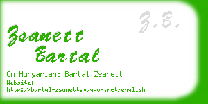 zsanett bartal business card